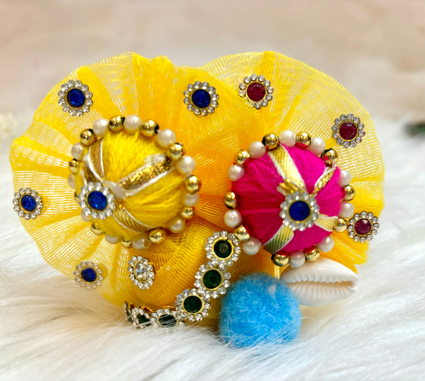 Navratri Special Yellow Mustard Laddu Gopal Dress