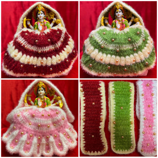 Makar Sankranti Special Woollen Mata Rani Dresses (Pack of 3)