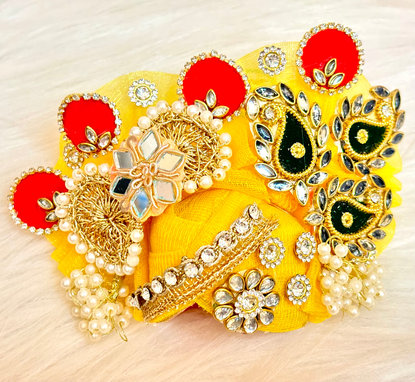 Auspicious Festive Special - Yellow Parrot Laddu Gopal Dress