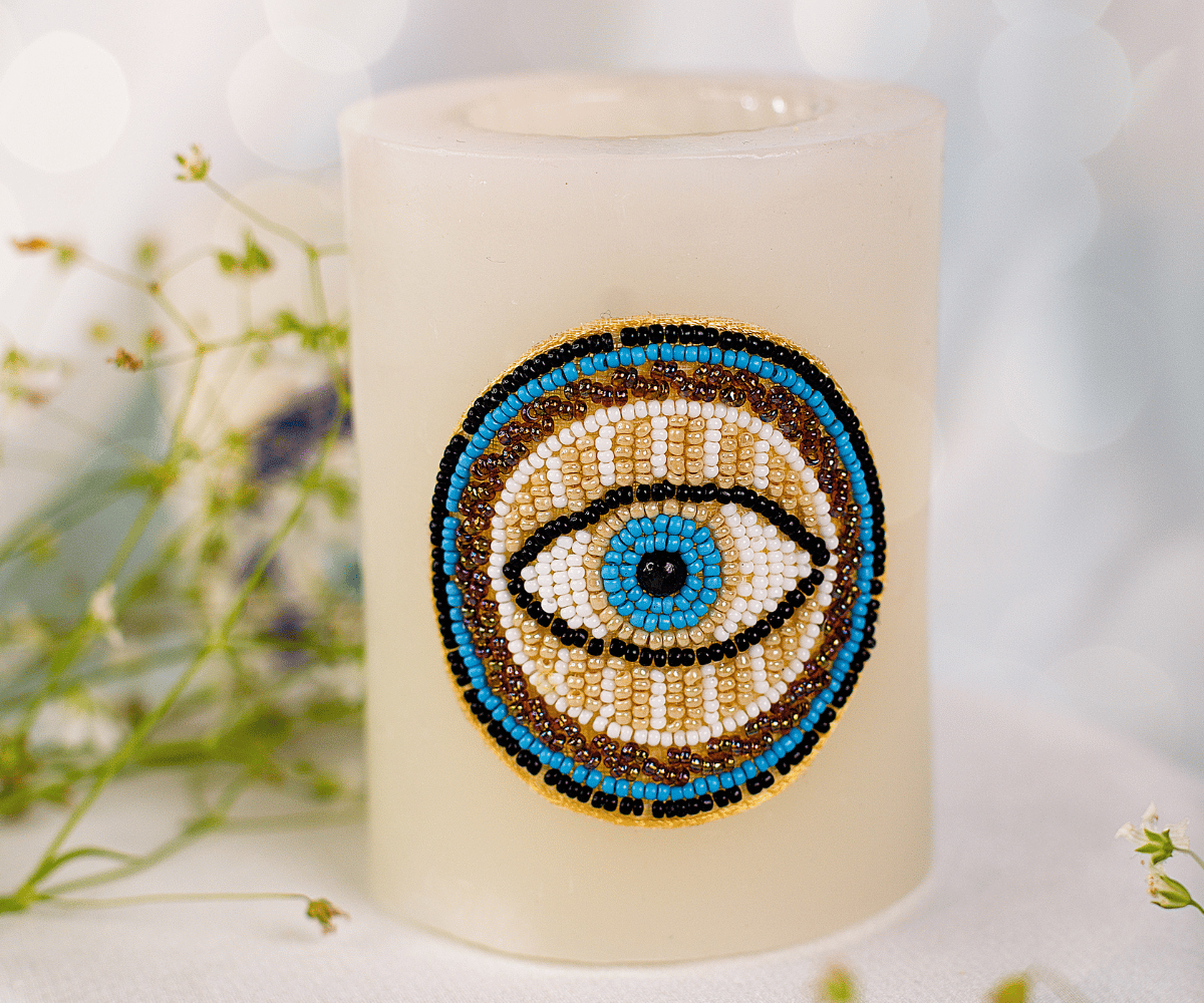 Boho Evil Eye Candle Holder