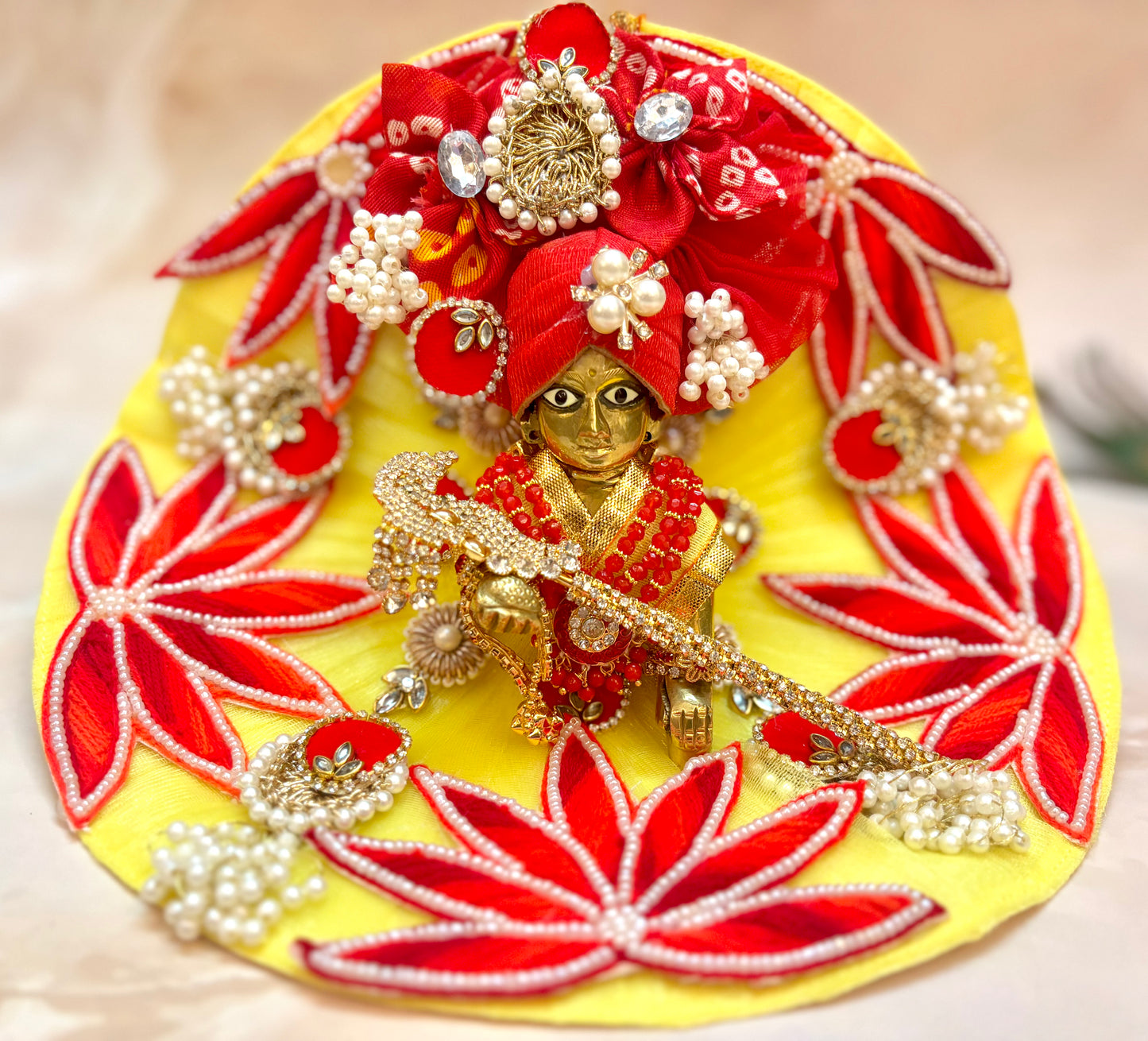 Red Lotus Laddu Gopal Dress