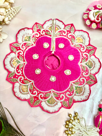 Pink Pearl & Sequence Laddu Gopal Dress