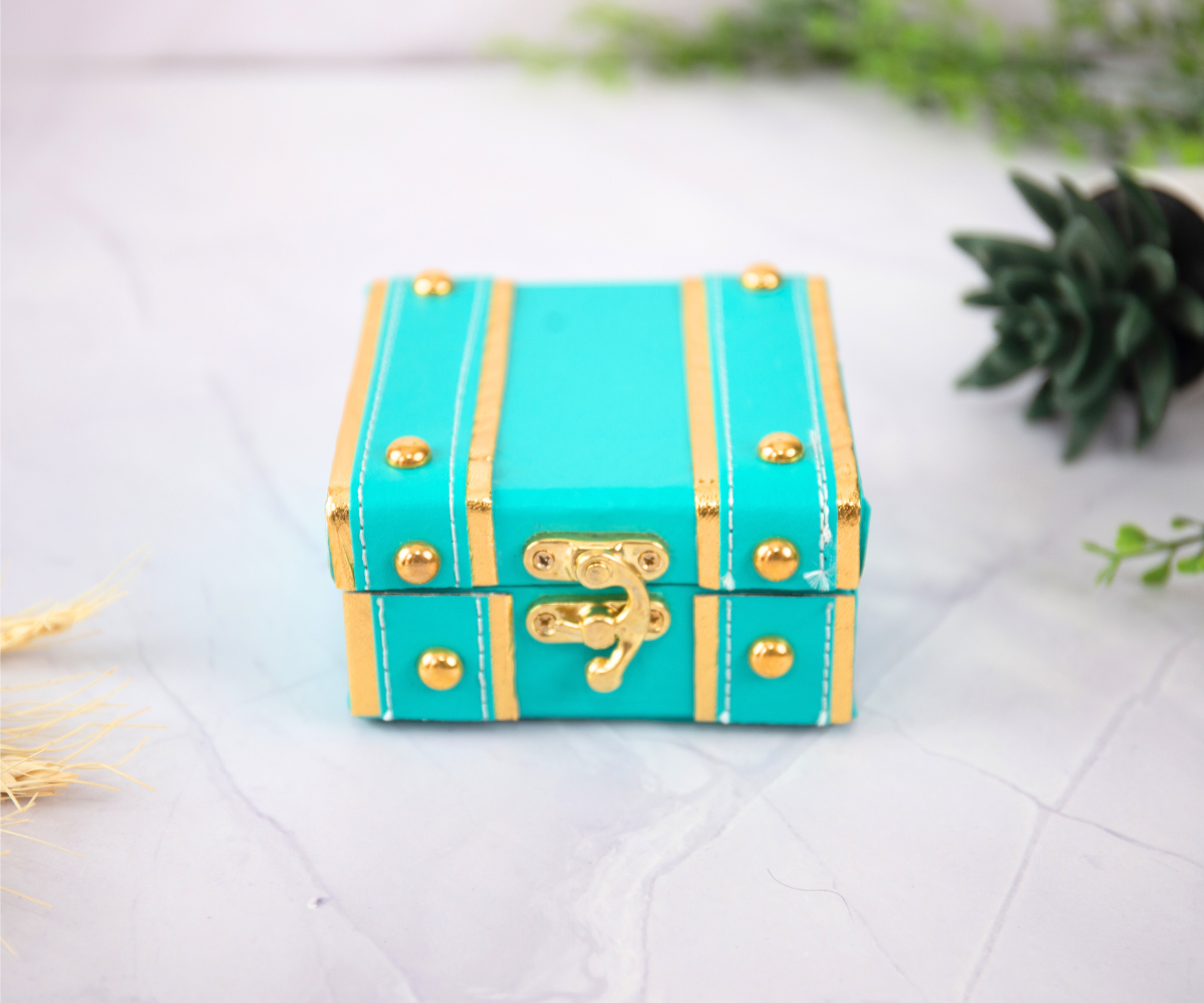 Red & Teal Small Trunk Box (Pack of 2 )