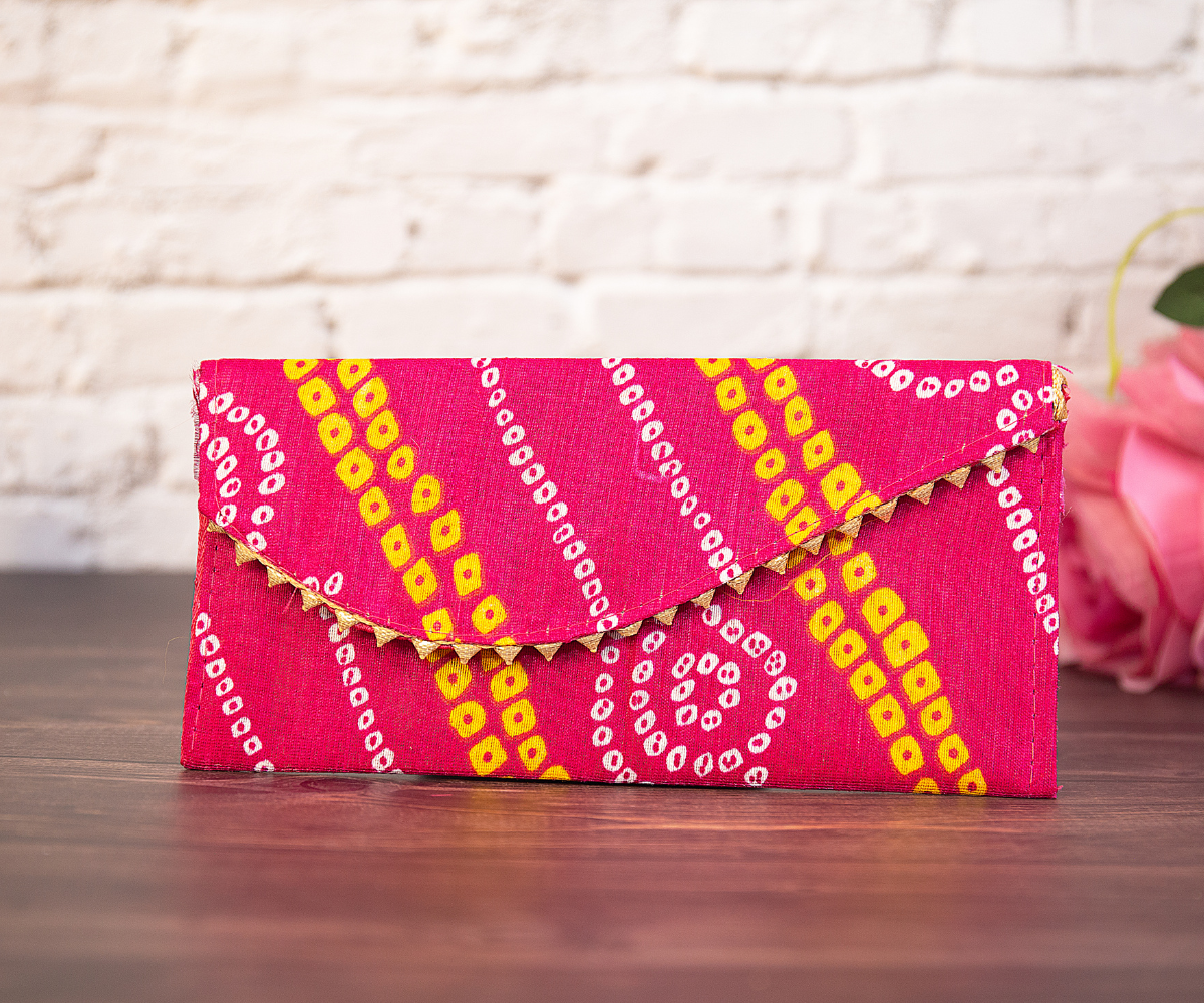 Pink Bandhej Envelopes