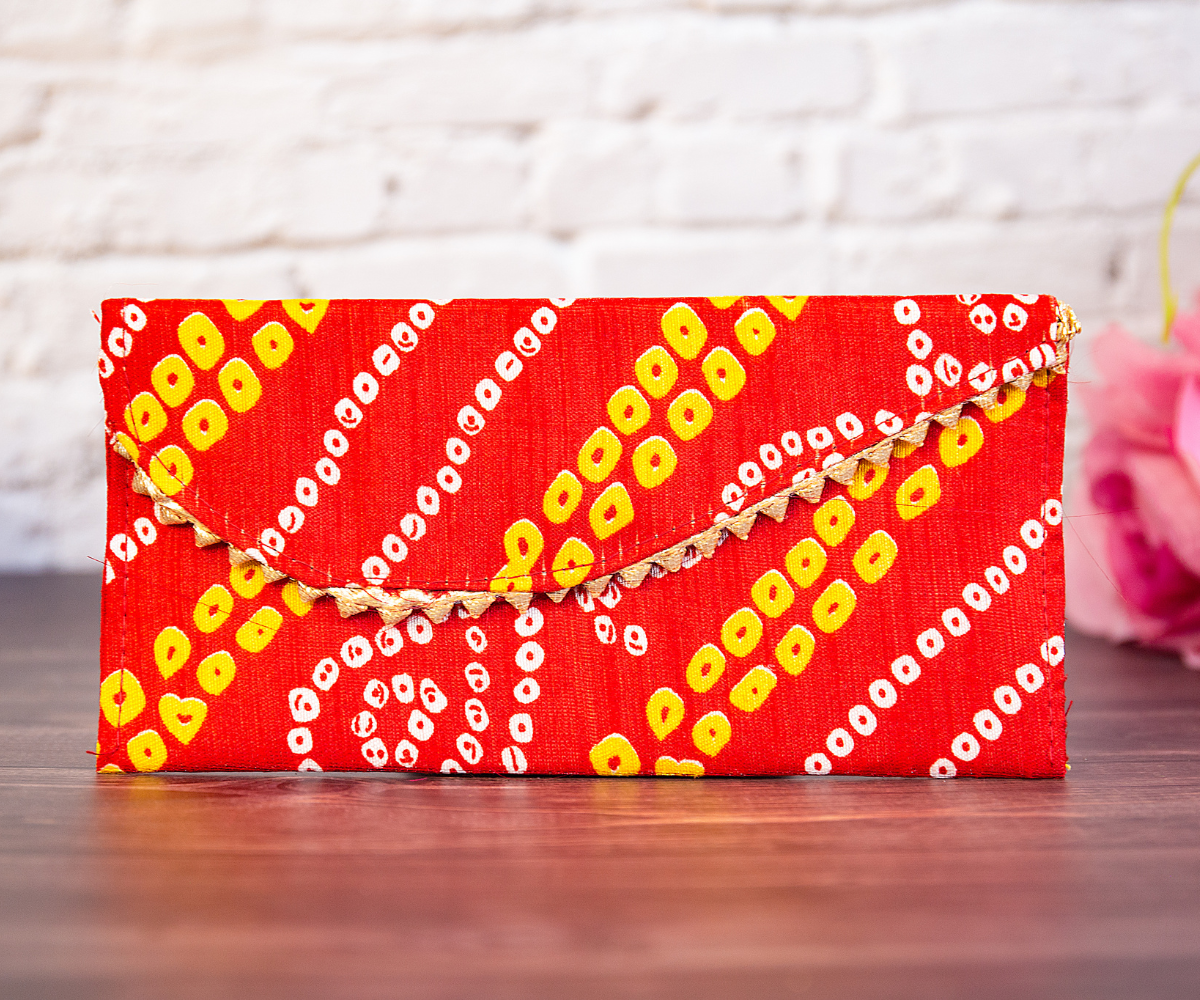 Red Bandhej Envelope